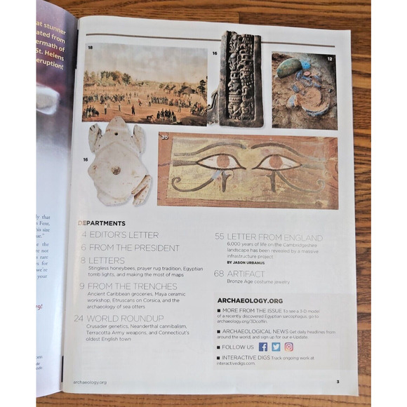 Archaeology Magazine Pompeii Mesoamerican Statues WWII Battlefield July Aug 2019 - Picture 5 of 6